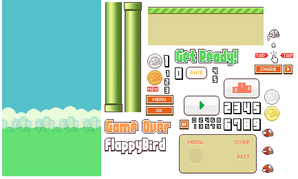 Flappy Bird illustration, Flappy Bird App Store Sprite, scratch