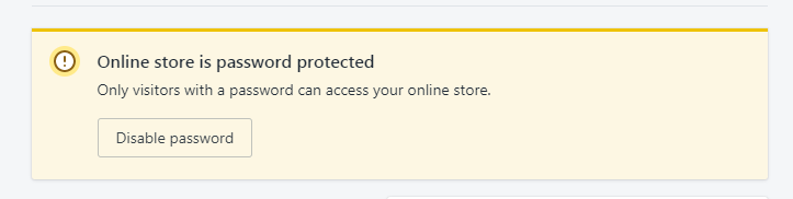 Removing Shopify Store password
