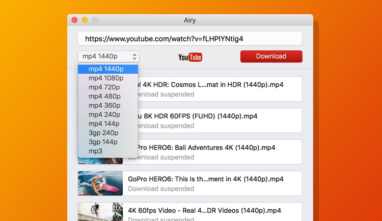 clear airy youtube downloader