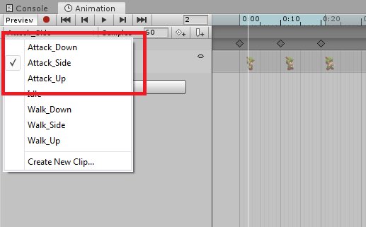 Unity Top Down 2D Player Melee Attack Animations