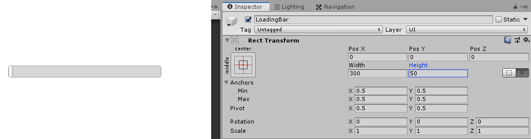 changing the width and height of unity 3d UI slider