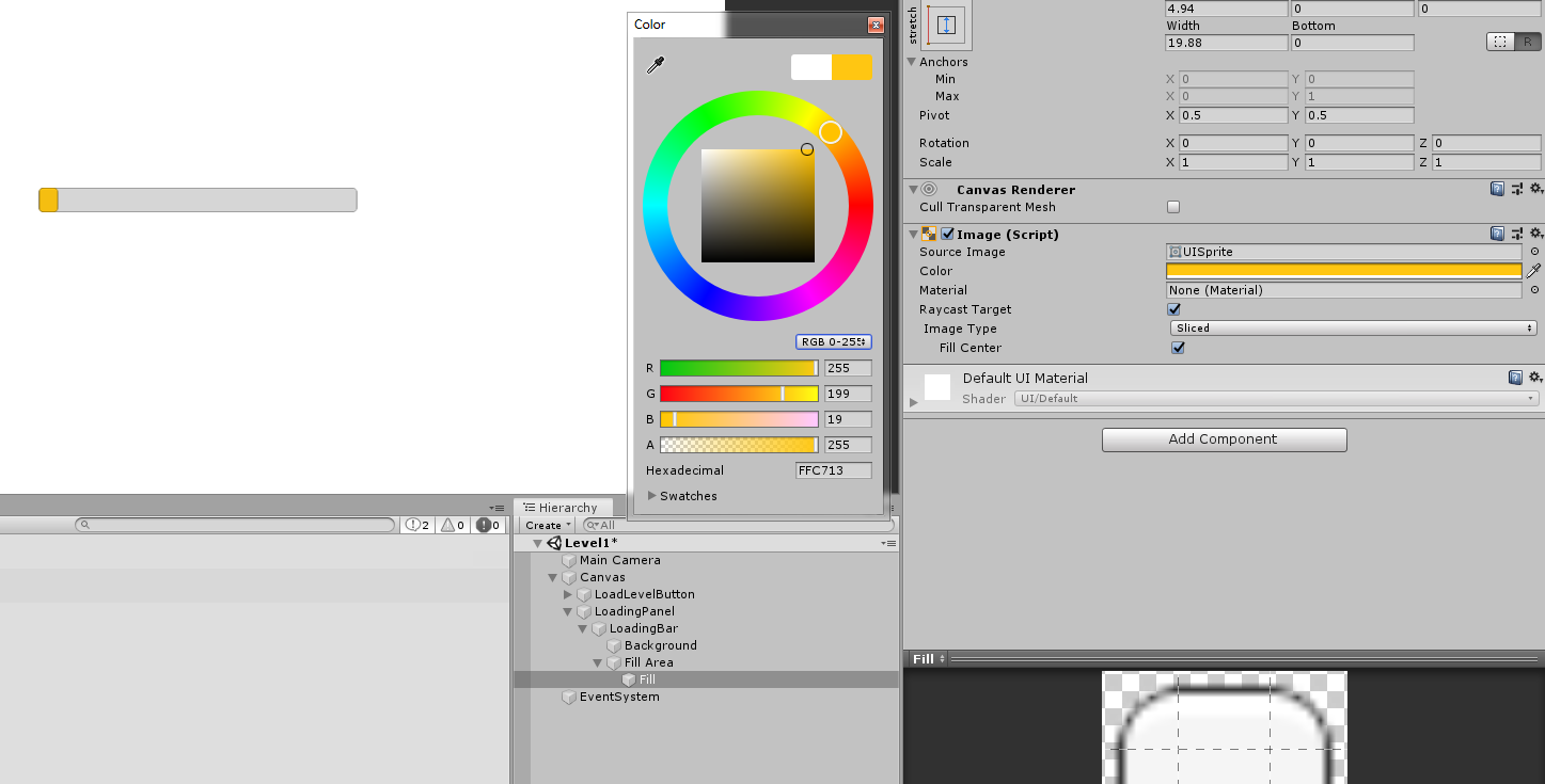 unity changing color ui