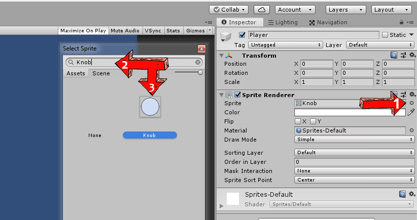 adding sprites to a sprite renderer component with unity 3d