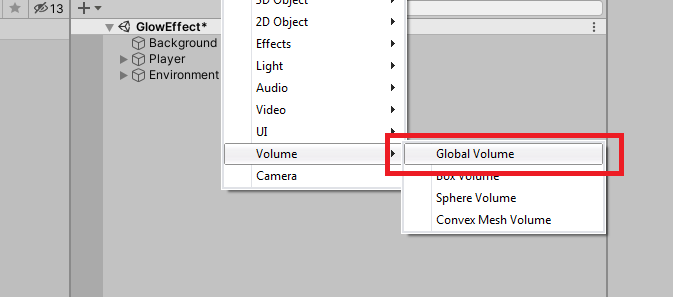 unity creating global volume