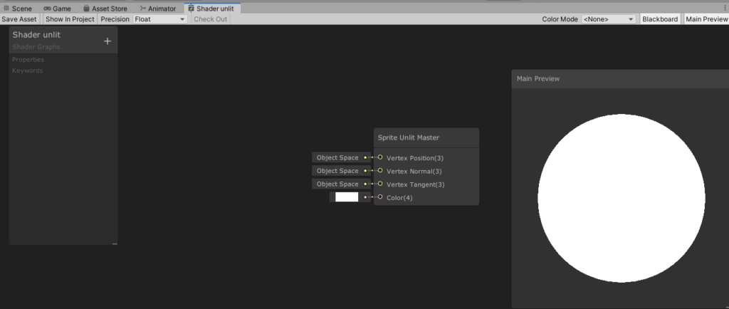 unity shader graph editor