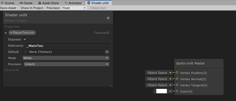 unity player texture properties