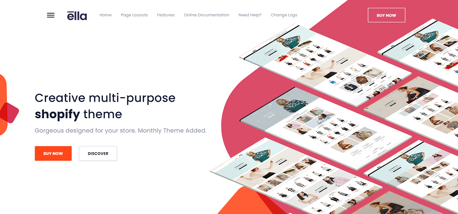 Best Creative Shopify Theme in 2020 Ella homepage